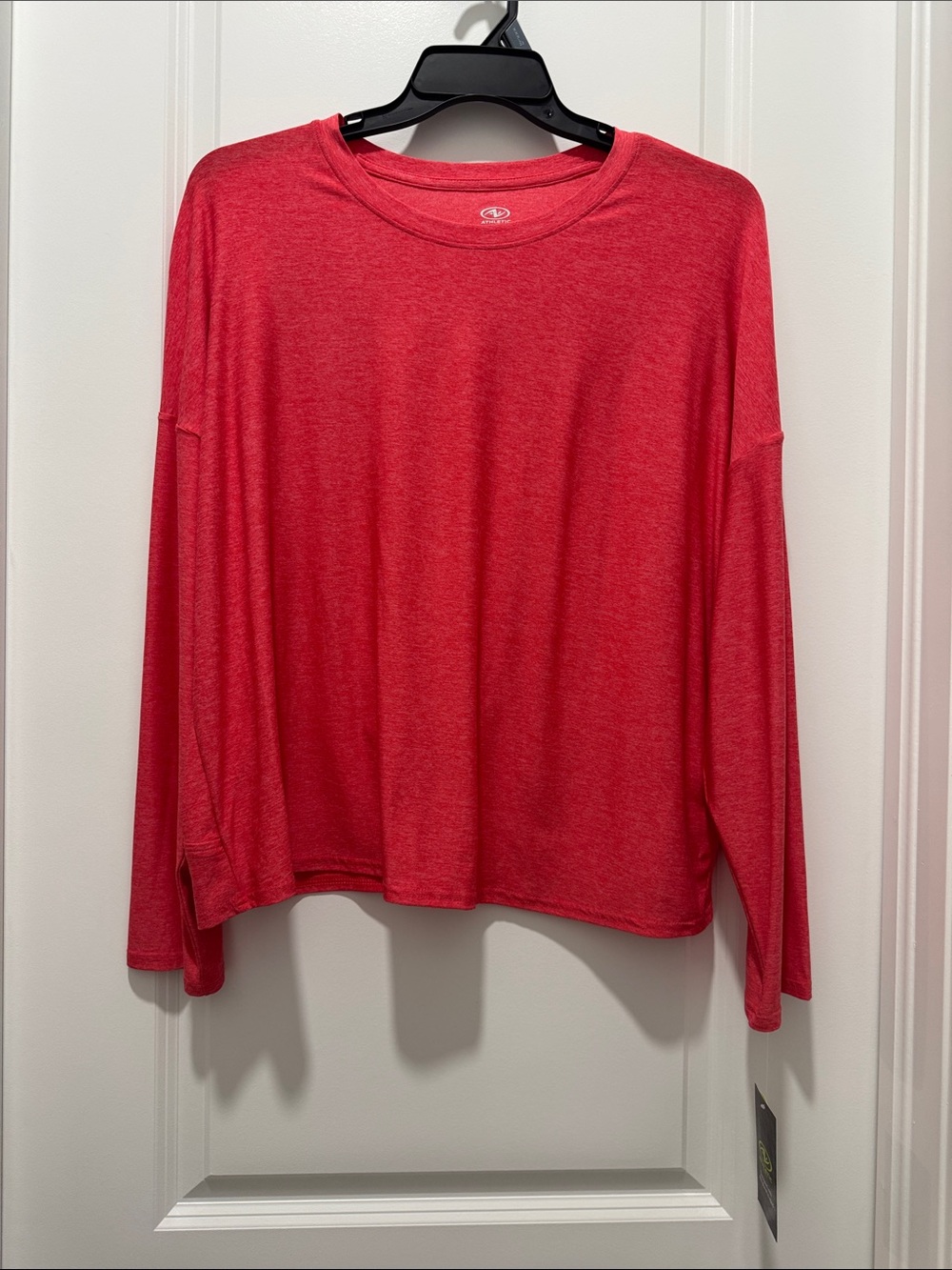 Athletic Works Heathered Red Crewneck Tee